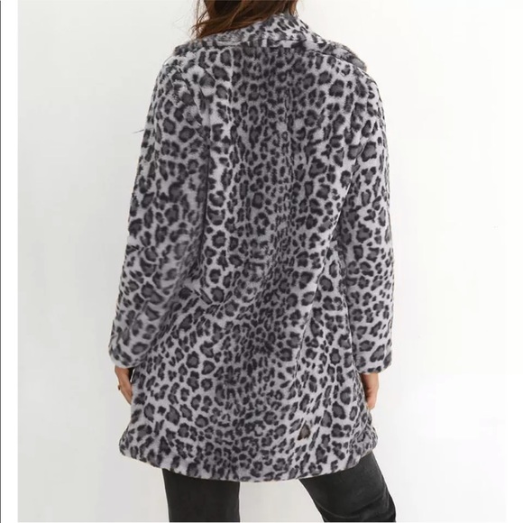 ANIMAL PRINT OR PINK FUR TEDDY  |Coat/Jacket | Leopard - Picture 2 of 5
